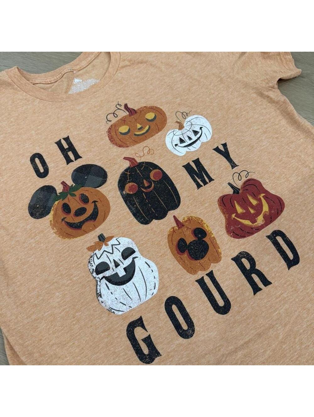 Disney Mickey Mouse Oh My Gourd Halloween T-Shirt XL - Picture 2 of 4